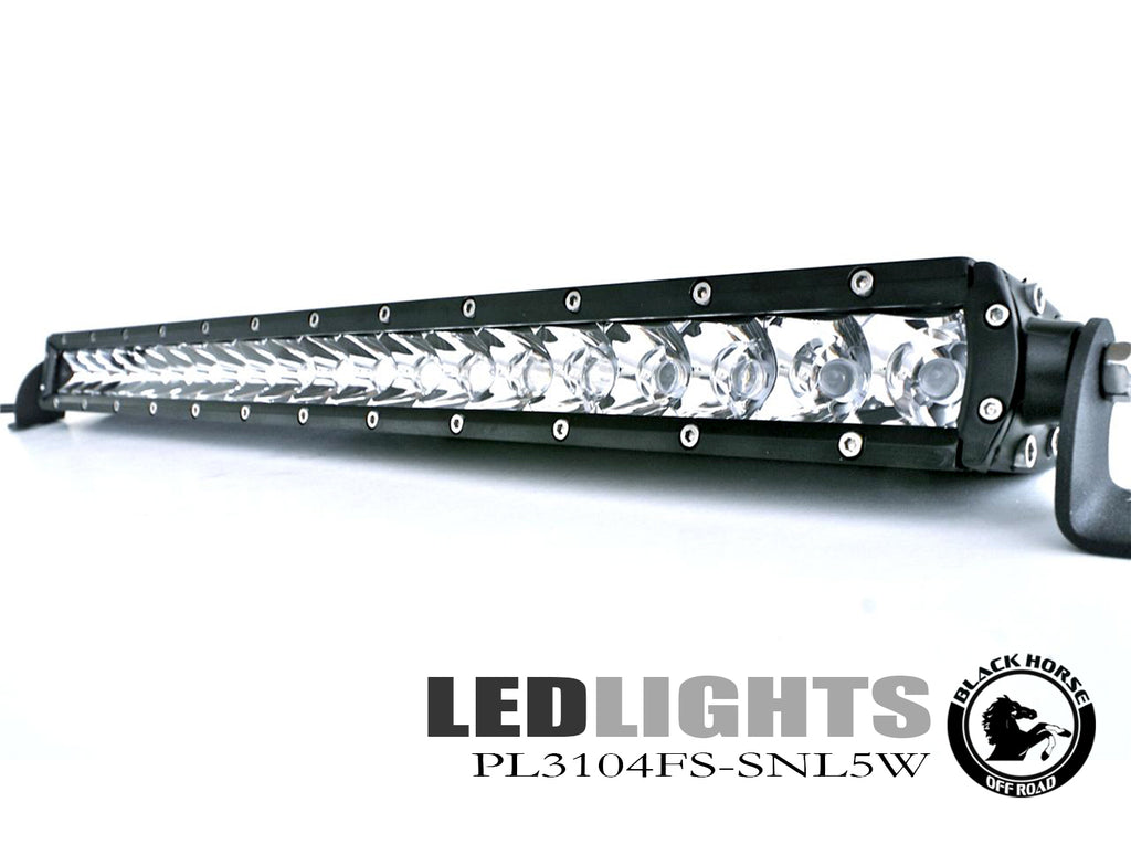 Black Horse Off Road PL3104FS-SNL5W Clear Aluminum 20in 5W single row