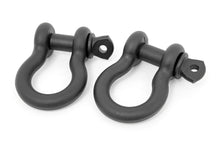 Load image into Gallery viewer, 5/8 D Ring Shackles | Cast | 3/4" Pin | Pair | Black