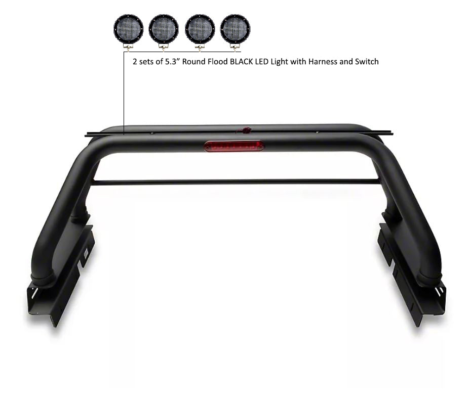 Black Horse Off Road RB002BK-PLFB Classic Roll Bar Kit