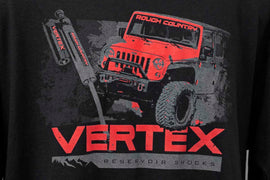 Rough Country T-Shirt | Long Sleeve | Vertex | Black | 2XL