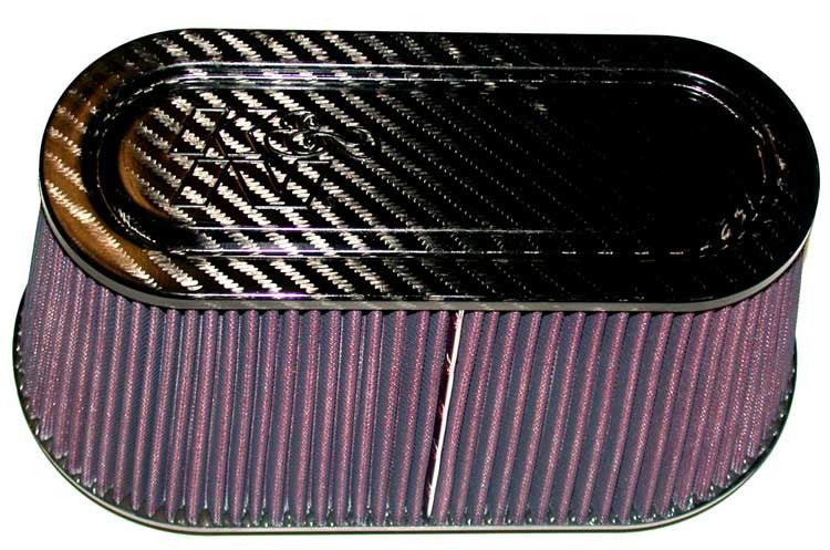 K&N RP-5115 Universal Air Filter - Carbon Fiber Top & Base