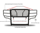 Black Horse Off Road RU-CHSI14-B-KIT RU-CHSI14-B Rugged Heavy Duty Grille Guard Kit