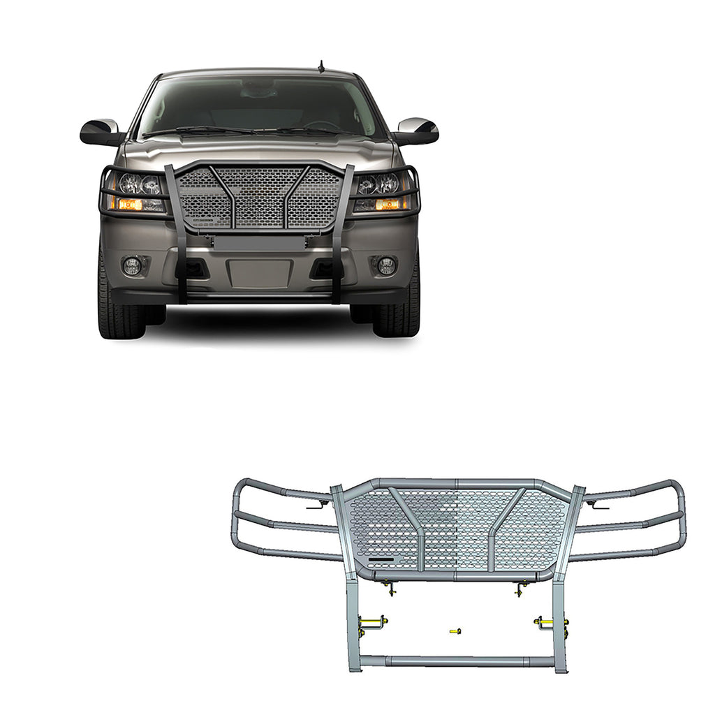 Black Horse Off Road RU-CHTA07-B-K2 RU-CHTA07-B Rugged Heavy Duty Grille Guard Kit