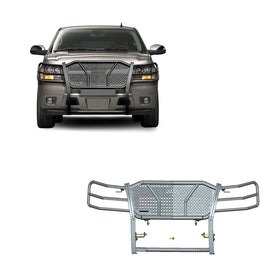 Black Horse Off Road RU-CHTA07-B-K2 RU-CHTA07-B Rugged Heavy Duty Grille Guard Kit