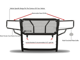 Black Horse Off Road RU-FOF109-B Rugged Heavy Duty Grille Guard