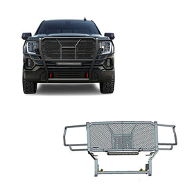 Black Horse Off Road RU-GMSI19-B-K2 Rugged Heavy Duty Grille Guard Kit