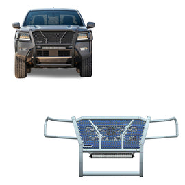 Black Horse Off Road RU-NIFR22-B-K1 Rugged Heavy Duty Grille Guard Kit