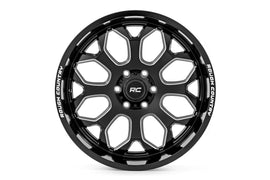 Rough Country 96 Series Wheel | One-Piece | Gloss Black | 20x10 | 8x180 | -19mm