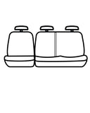 Seat Saver SS7404PCCT Polycotton SeatSaver Custom Second Row Seat Covers - Misty Grey