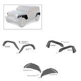Black Horse Off Road TFFJ-FS Full Set Tubular Fender Flares & Inner Fender Flares Liners - Front & Rear
