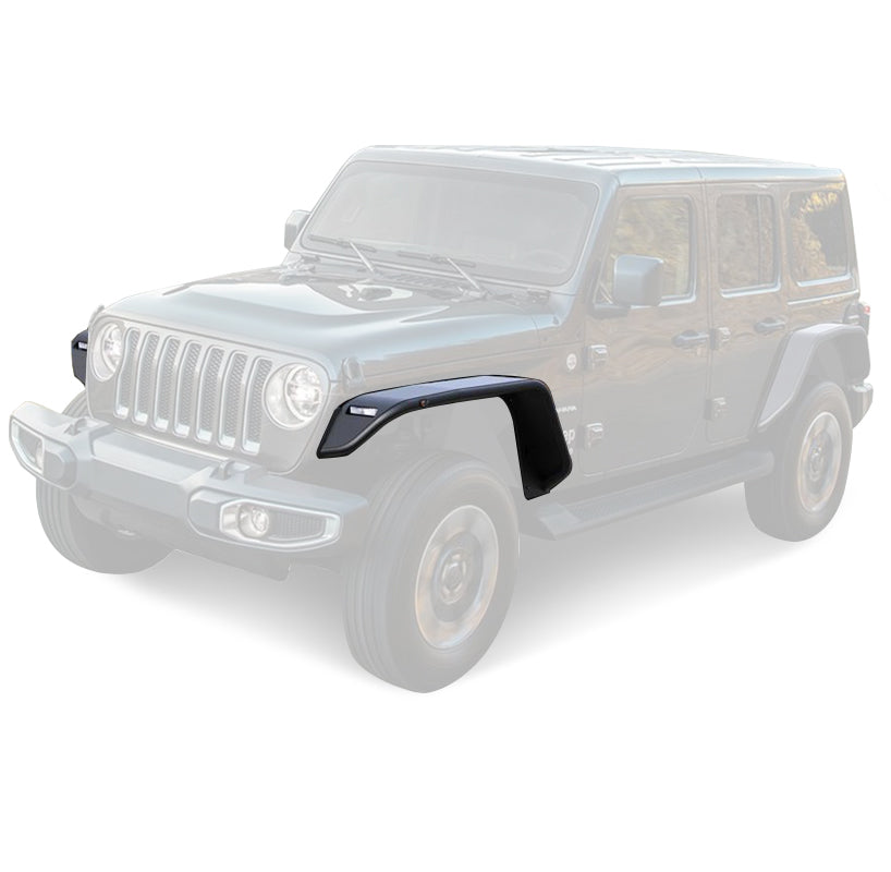 Black Horse Off Road TFFJL1 Tubular Front Fender Flares