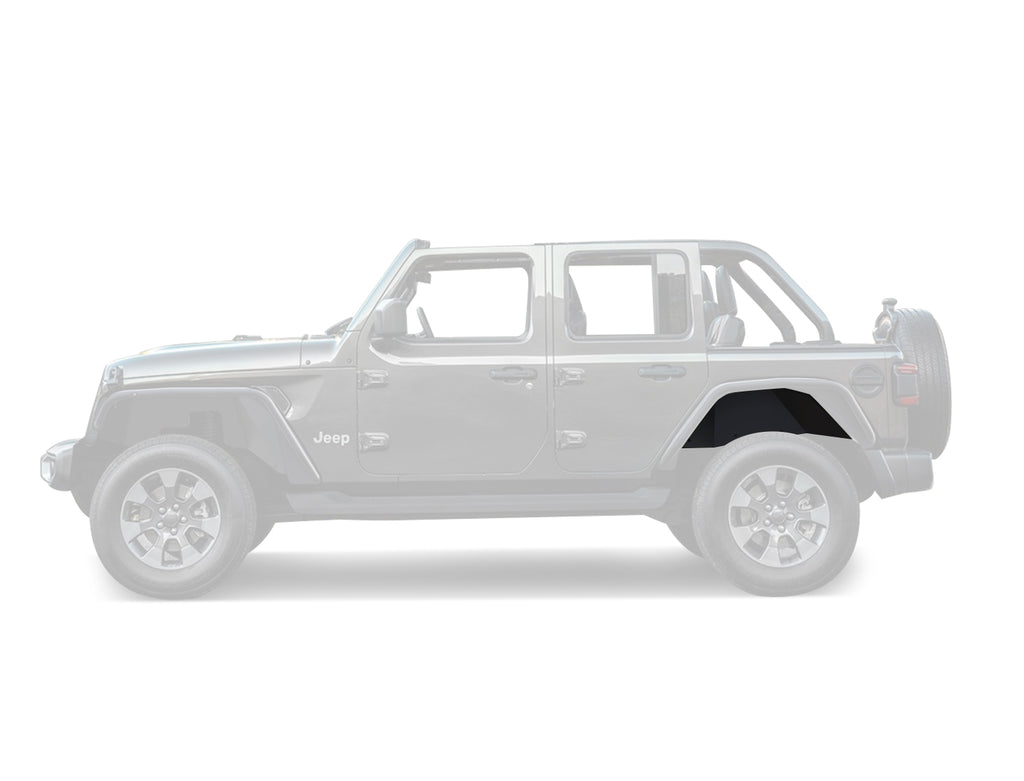 Black Horse Off Road TFFJL4R Rear Inner Fender Flares Liners