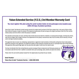 Yukon Gear and Axle YES3RD Yukon Gear YES3RD Yukon Extended Service plan for 3rd Members