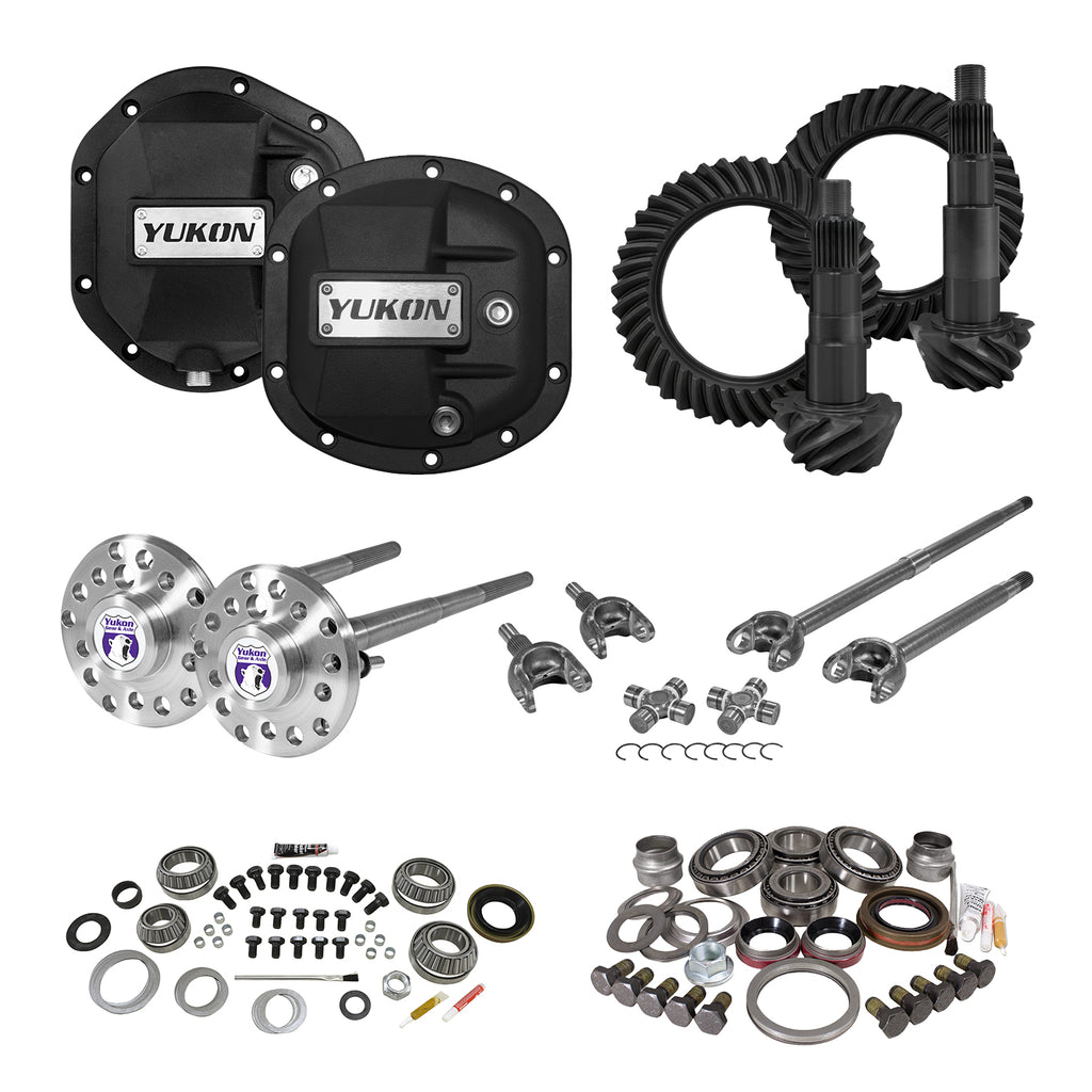 Yukon Gear and Axle YGK055STG4 Yukon Gear YGK055STG4 Stage 4 Re-Gear Kit upgrades front & rear diffs, 24 spl, incl covers/fr&rr axles