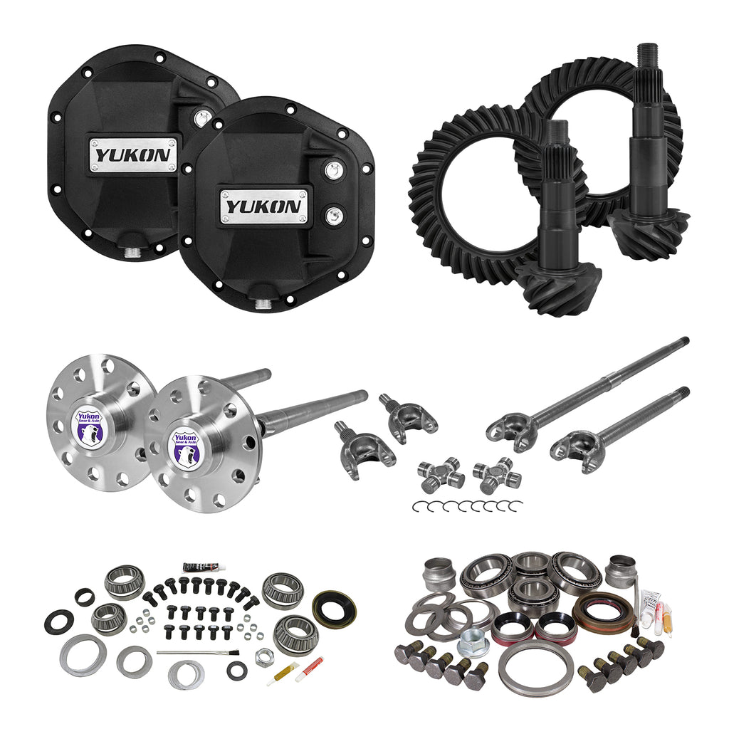 Yukon Gear and Axle YGK056STG4 Yukon Gear YGK056STG4 Stage 4 Re-Gear Kit upgrades front & rear diffs, 24 spl, incl covers/fr&rr axles