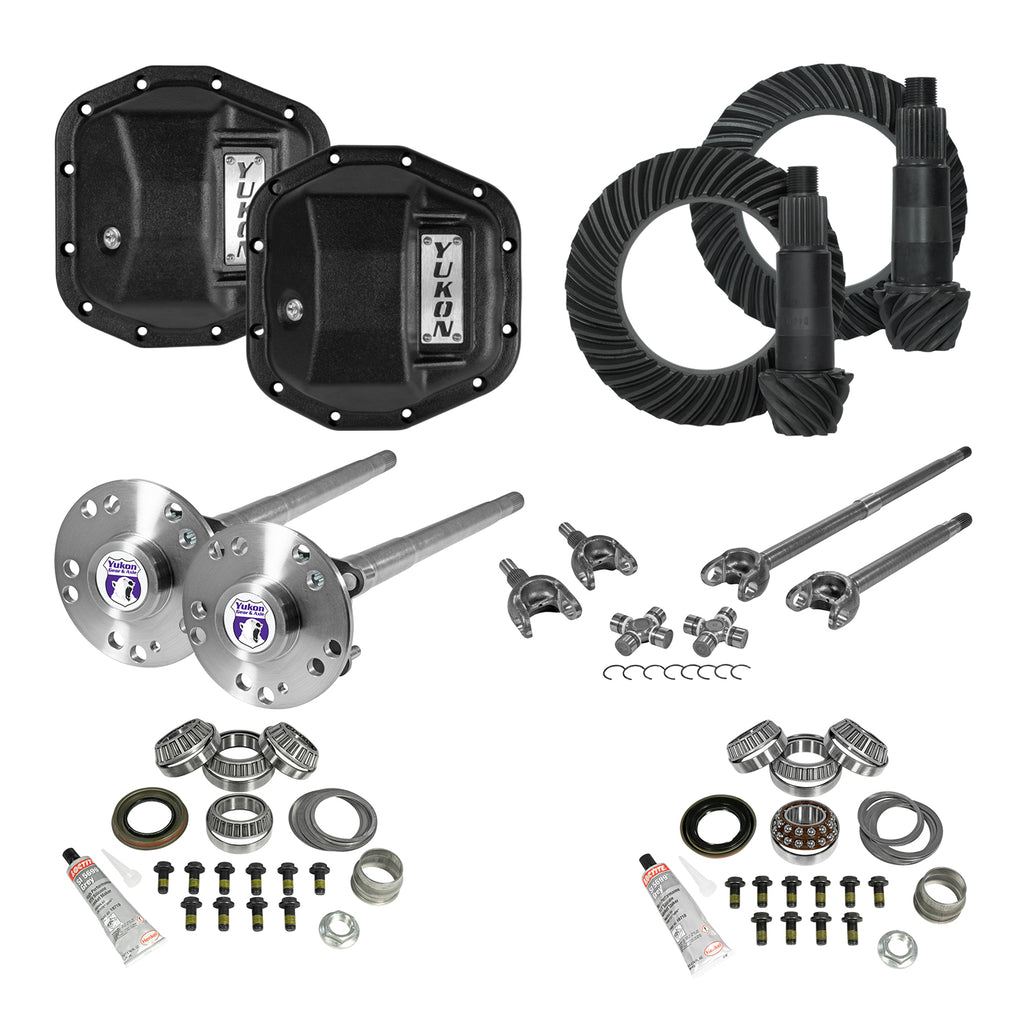 Yukon Gear and Axle YGK066STG4 Yukon Gear YGK066STG4 Stage 4 Re-Gear Kit upgrades front & rear diffs, 28 spl, incl covers/fr&rr axles