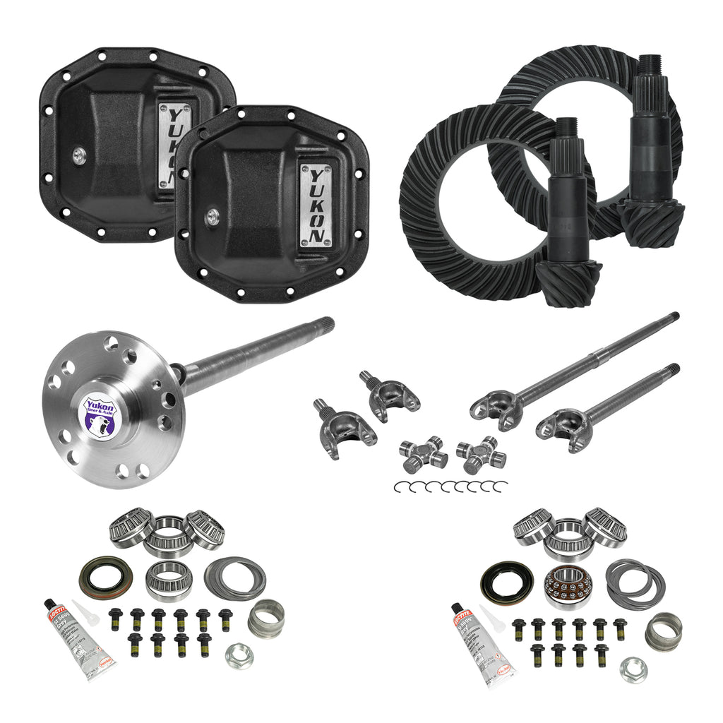 Yukon Gear and Axle YGK072STG4 Yukon Gear YGK072STG4 Stage 4 Re-Gear Kit upgrades front & rear diffs, 24 spl, incl covers/fr&rr axles