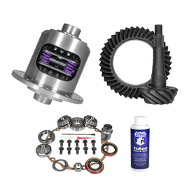 Yukon Gear and Axle YGK2353 Kit contains a ring and pinion set, positraction unit, and installation parts