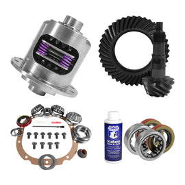 Yukon Gear and Axle YGK2381 Kit contains a ring and pinion set, positraction unit, and installation parts