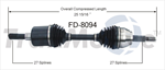 TRAKMOTIVE FD-8094 CV Axle Shaft