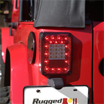 RUGGED RIDGE 12403.88 Tail Light Kit, LED, Smoke; 07-18 Jeep Wrangler JK