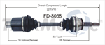 TRAKMOTIVE FD-8058 CV Axle Shaft