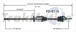 TRAKMOTIVE FD-8118 CV Axle Shaft