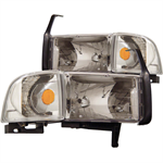 ANZO 111068 HEADLIGHT CHROME W AMBER DODGE RAM