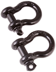 RUGGED RIDGE 11235.04 D-Ring Shackle Kit, 3/4 inch, Black, Steel, Pair