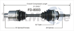 TRAKMOTIVE FD-8003 CV Axle Shaft