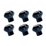 RUGGED RIDGE 11420.02 Dash Knob Kit, Billet Aluminum, Black; 76-86 Jeep