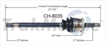 TRAKMOTIVE CH-8035 CV Axle Shaft