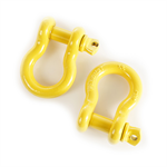 RUGGED RIDGE 11235.14 D-Ring Shackle Kit, 7/8 inch, Yellow, Pair