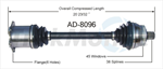 TRAKMOTIVE AD-8096 CV Axle Shaft