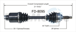 TRAKMOTIVE FD-8095 CV Axle Shaft