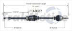 TRAKMOTIVE FD-8027 CV Axle Shaft