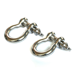 RUGGED RIDGE 11235.05 D-Ring Shackle Kit, 3/4 Inch, Stainless Steel, Pai