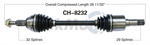 TRAKMOTIVE CH-8232 CV Axle Shaft