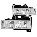 ANZO 111004 HEADLIGHT CHEVY F SIZE CRYSTAL 88-98