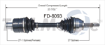 TRAKMOTIVE FD-8093 CV Axle Shaft