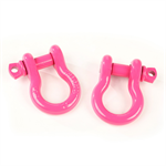 RUGGED RIDGE 11235.09 D-Ring Shackle Kit, 3/4 inch, Pink, Steel, Pair