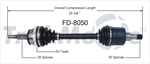 TRAKMOTIVE FD-8050 CV Axle Shaft