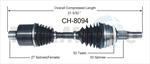 TRAKMOTIVE CH-8094 CV Axle Shaft