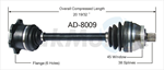 TRAKMOTIVE AD-8009 CV Axle Shaft