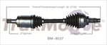 TRAKMOTIVE BM-8037 CV Axle Shaft