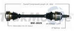 TRAKMOTIVE BM-8020 CV Axle Shaft