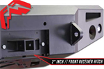 FAB FOURS M1250-1 2 IN FRONT REC HITCH ADAPTER