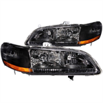 ANZO 121052 HEADLIGHT ACCORD BLACK/CRYSTAL 98-02