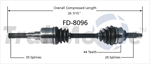 TRAKMOTIVE FD-8096 CV Axle Shaft