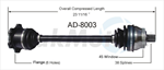 TRAKMOTIVE AD-8003 CV Axle Shaft